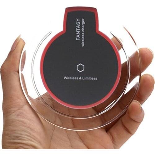 Universal Qi Wireless Charger For iPhone X 8 Plus USB Clear Charging Pad Charge Station For Samsung Galaxy S6 S7 Edge S8 S9 Plus