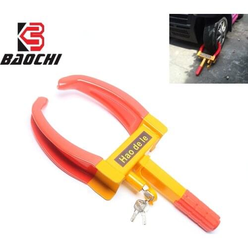 Universal Vehicle Anti Theft Wheel Lock Car Security Lock Auto Accessorie Antitheft Tyre Lock Car Parking Tire Clamp 3 Keys