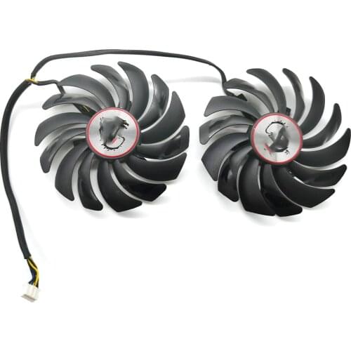 2Pcs/lot 95MM PLD10010S12HH Cooler Fan For MSI GTX 1060 1070 1080 TI RX 470 570 RX580 GAMING X GPU Video Card Fan PLD10010B
