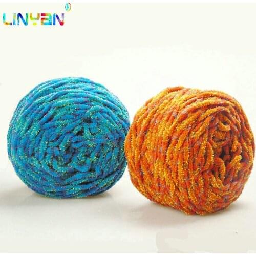 Knitting wool crochet yarn Colorful coral down line Lines to towel shag yarn for knitting wool yarn Beautiful super soft t4