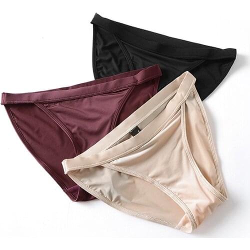 Ice Silk Seamless Panties New 2020 Women Underwear Comfort Intimates Fashion Female Low Waist Briefs Lingerie Dropshipping