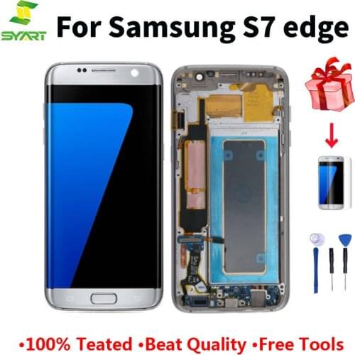 LCD For Samsung Galaxy S7 Edge G935P G935F SM-G935A Screen Super AMOLED LCD Display Touch Digitizer Assembly With Frame SCREEN