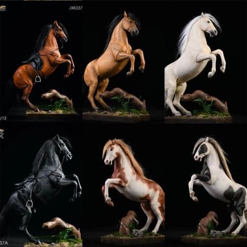 1:12 JXK Studio JXK037 Hanover Warm Blooded War Horse Statue With Harness