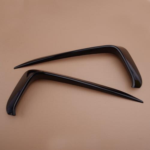 1Pair Gloss Black Front Bumper Fog Light Eyebrow Cover Trim Fit for VW Jetta MK7 2019