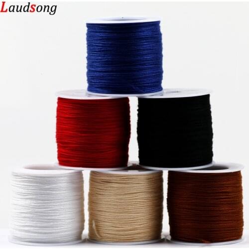 100Meter 1.0mm Cotton Cord Chinese Knot Macrame Cord Bracelet Braided String Beading Craft DIY Jewelry Cord Thread