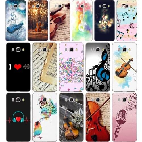 374 Musical Notes Violin Classical Music Soft Silicone Tpu Cover phone Case for Samsung j3 j5 j7 2016 2017 j330 j2 j6 Plus 2018