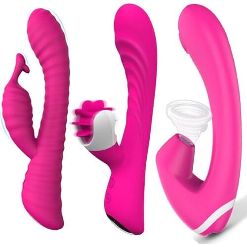 4 Types Sex Toys For Women 360 degree Rotating Powerful Suckng Vagina Dildo Vibrator Oral Licking Blowjob Clitoris Stimulator