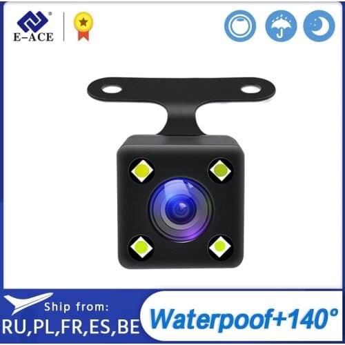 E-ACE Car DVR Rear View Camera Backup Auto Reversing Parking Camera 4 LED Waterproof Rear Camera For E-ACE Dvr Dashcam