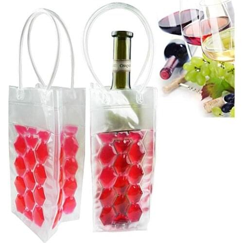 Rapid Ice bucket Bag Drink Bottle Cooler Bag Wine Beer Champagne Bucket Foldable Carrier Cooling Holder Chillers Frozen PVC Bag