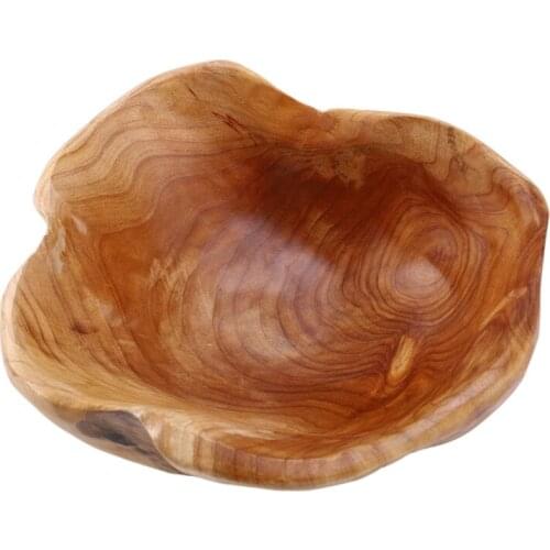 Household Fruit Bowl Wooden Candy Dish Fruit Plate Wood Carving Root Fruit Plate Wood 20-24 Cm