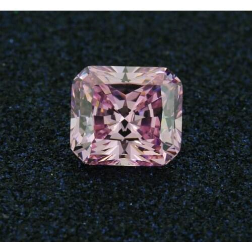10*11mm Pink color Radiant shape cubic zirconia loose stone cz stone