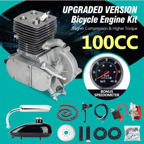 100cc Bicycle Motor Kit Bike Motorized 2 Stroke Petrol Gas Bike Engine Clutch Set for DIY Bicycle Gasoline Motor Accessoires