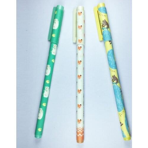 Lovely Animal Logo Refillable Color Gel Pen Kawaii Stationery Korean Canetas escolar papelaria Gift Office Material Kid Writing