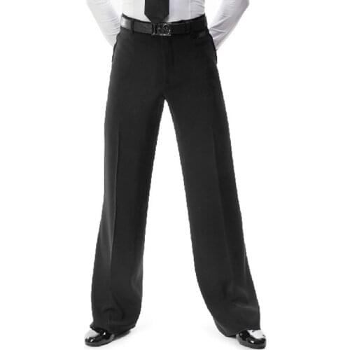 Male Latin Pants Men/Boys Side Stripe Ballroom Dance Trousers Adult Dance Costume Black Pant Standard Children Dance Clothes 568