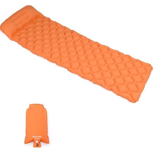 Camping Sleeping Pad Inflatable Air Mattresses Outdoor Mat Furniture Bed Ultralight Cushion Pillow Hiking Trekking