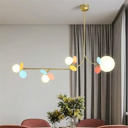 Nordic Designer molecular light fixture Flower Branch Pendant Lights LED Acrylic Hanging Lamp Restaurant Living Room Lighting