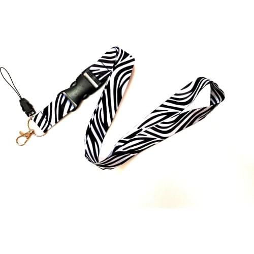 The new zebra pattern 2 in 1 mobile phone lanyard, keychain strap, there are many styles to choose from, please consult