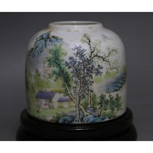 Rare old China antique porcelain bottles,painted landscape, Free shipping