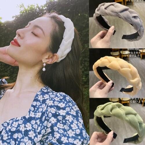 Ruoshui Woman Yarn Headband Summer Bezel Width Twist Hairband Women Hair Accessories Headwear Fashion Ornaments Turban