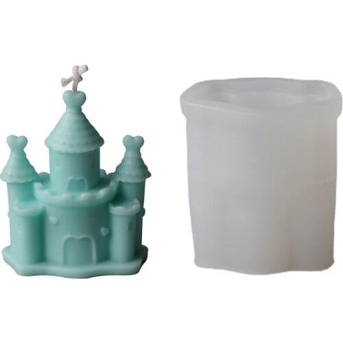 Silicone Molds Sugar Craft 3D Architectural Simulation Castle Candle Fondant