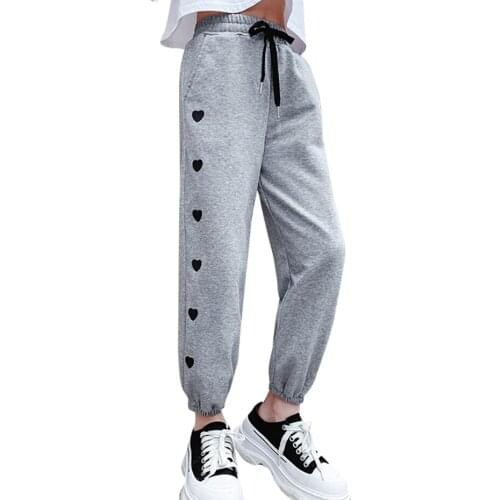 Girls Sport Pants Heart Pattern Girls Pants Casual Style Pants Kids Spring Autumn Kids Clothes Girls 6 8 10 12 14