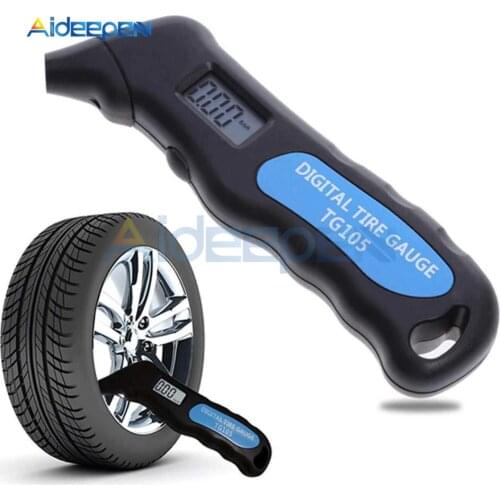 TG105 Digital Car Tire Tyre Air Pressure Gauge Meter LCD Display Manometer Barometers Tester for Car Truck Motorcycle Bike