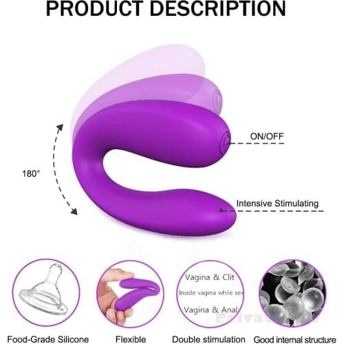 U Type Powerful Vagina Clitoris Stimulator G Spot Female Masturbation Strapon Dildo We Anal Vibrator Vibe 4 Sex Toys For Women