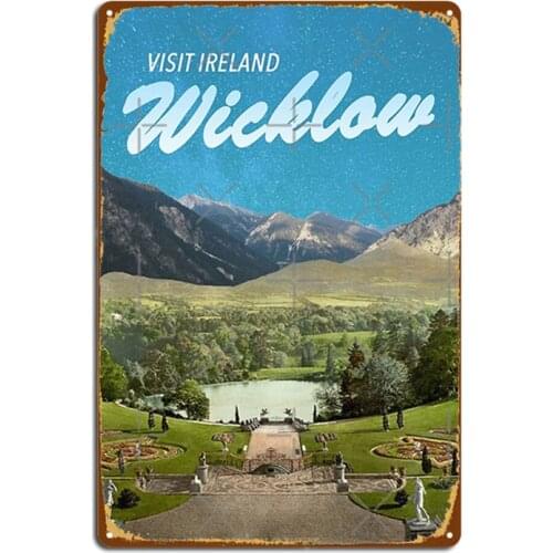 Wicklow, Ireland Travel Poster - Vintage Metal Signs Wall Cave Kitchen Retro Poster Tin sign Posters