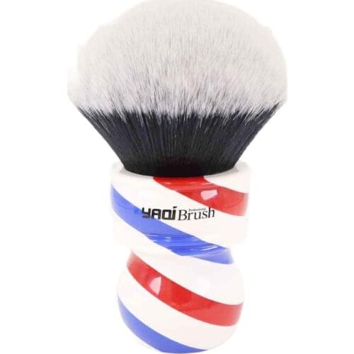 Yaqi 75mm Monster Tuxedo Shaving Brush With Barberpole Handle