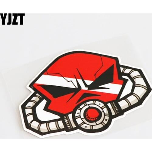 YJZT 13.5CM*10CM Wonderful Skull Diving PVC Car Sticker Decal Waterproof 13-1145