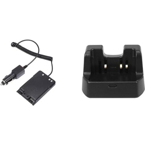 SBR-14LI Car Charger Battery Eliminator DC12V with CD-41 Desktop Charger for Yaesu Verterx Radio VX-8R VX-8E VX-8DR