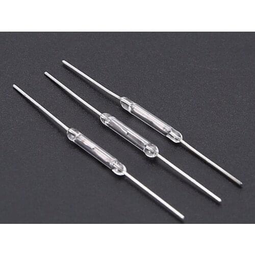 10Pcs 14mm Magnetic Induction Glass Reed Switch Pipe Normally Open 10W For Lighting Accessories Reed Switch