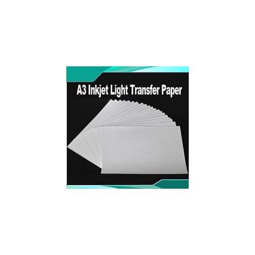 20 Sheets Durable A3 Inkjet Light Transfer Paper Heat Press DIY T-shirts Crafts