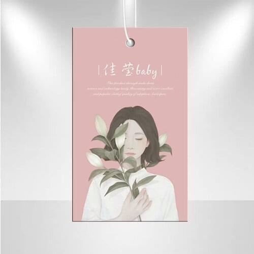 200pcs/lot Custom paper woments hangtag printed sales tags clothing price label tags brand tag swing tag