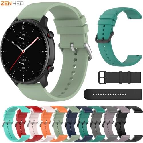 22mm Silicone Strap For Xiaomi Huami Amazfit GTR 2 2e Replacement Watchband for Huami Amazfit GTR 47mm/Pace Stratos 3 2 2S