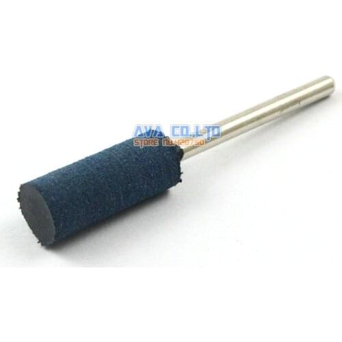 30 Pieces 8x19mm Blue Barrel Mounted Rubber Polishing Point Grinding Bit 3mm Shank