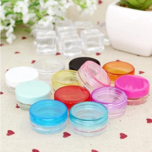 3000pcs 2g mini sample refillable cosmetic cream jar empty powder jar 2g lip balm jar cosmetic container