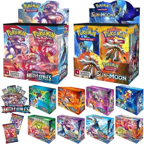 360Cards French English Pokemon TCG: Sun & Moon Celestial Storm 36-Pack Booster Box Trading Card Game Kids Collection Toys