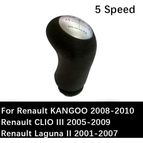 5 Speed Car Shift Gear Knob For Renault KANGOO 2008-2010 Clio III MK3 Megane II 2 Scenic II MK2 Auto Manual Lever Shift Knob