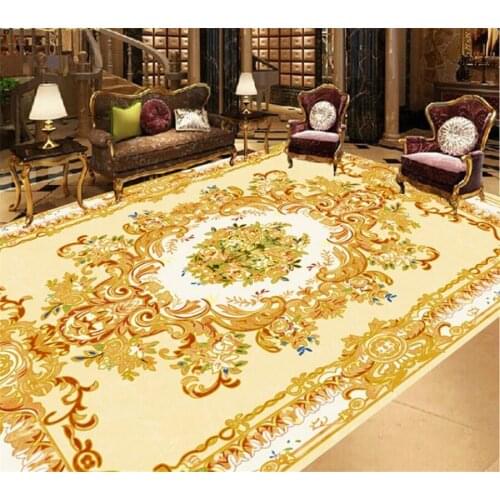 Beibehang HD Beige Stone European Style Ceiling European Style Floor Painting Room Living Room Bedroom Bathroom 3D Floor photo