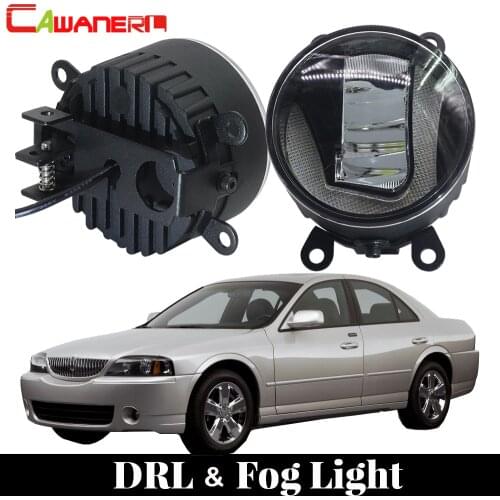 Cawanerl 2 X Car Accessories LED Fog Light DRL Daytime Running Lamp White 12V High Bright For Lincoln LS 2005 2006