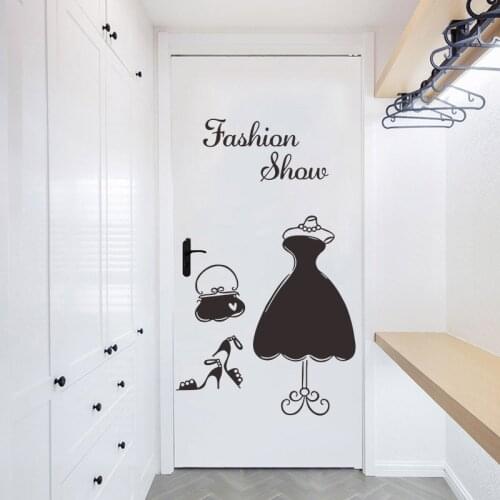Diy Sex Lady Wardrobe Window Personality Decorative Wall Sticker Fashion Show Quotes Glass Decal Girl Bedroom Decorations Mural
