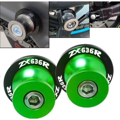 For kawasaki ZX636R ZX 636R 1995-2018 2019 2020 2021 2001 2002 2003 2004 Motorcycle Swingarm Spools Slider Stand Screws Slider