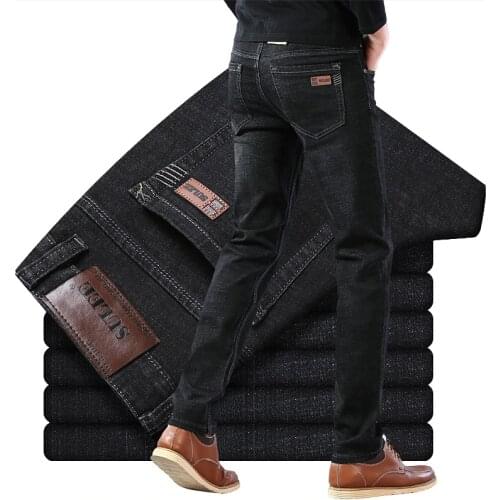Sulee Brand Jeans Men Stretch Slim Denim Long Casual Cotton Washed Clothing Jeans Masculino Jean Homme Pants Large Size
