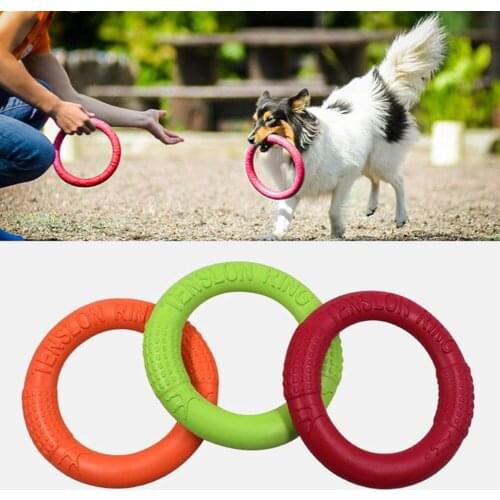EVA Pet Pull Ring Bite-Resistant Dog Floating Flying Disc Cleaning Teeth Chewing Training Interactive Chew Sports Toy