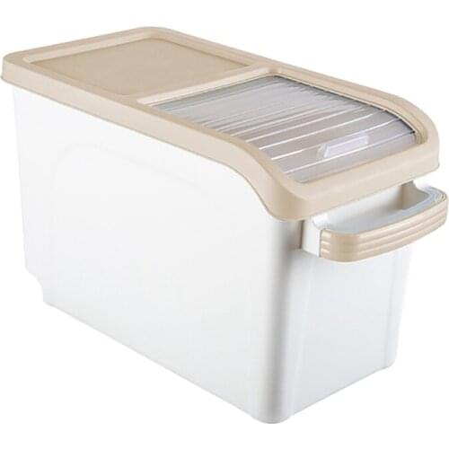 15Kg Rice Storage Box Grain Cereal Dispenser Flip Lid Food Organizer Container Rice Container Portable Organizer