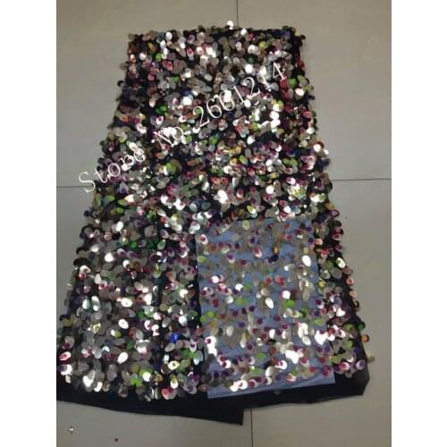 Nice sequins French embroidered Lace Fabric best Quality BZL-010415 African Tulle Embroidered for wedding dress