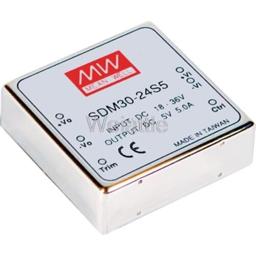 MEAN WELL original SDM30-24S5 5V 5A meanwell SDM30 5V 25W DC-DC Regulated Single Output Converter