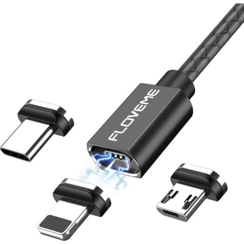 New Fast Charging 3A Magnetic USB Cable Type C Micro USB Cord Cable Magnet Charger Data Charge Mobile Phone Cable For Iphone