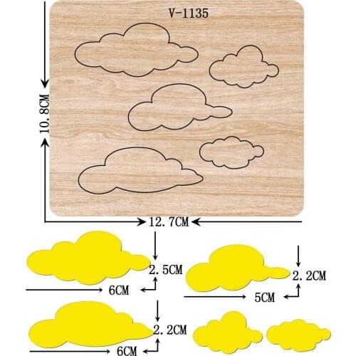 New Cloud wooden dies cutting dies for scrapbooking /Multiple sizes /V-1135